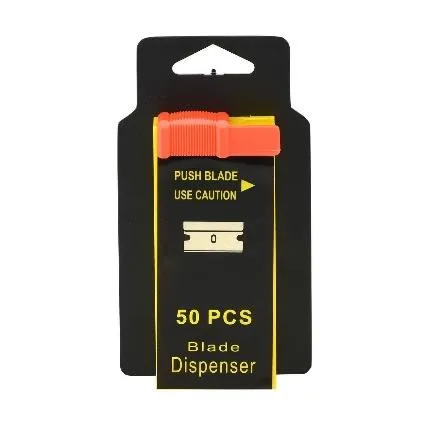 50PC Razor Blade W/dispenser